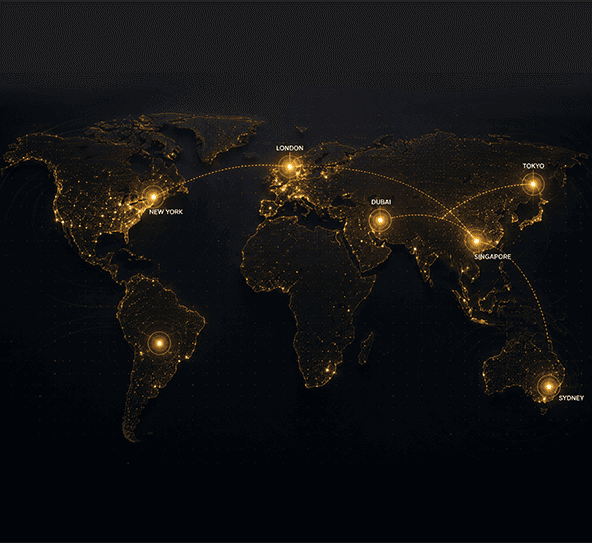 Global Network Connection Map
