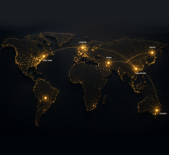 Global Network Connection Map