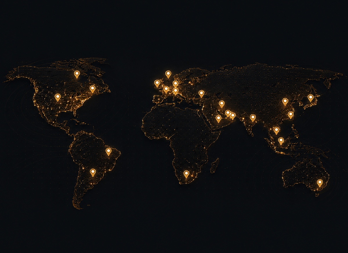 Global Coverage Network Map