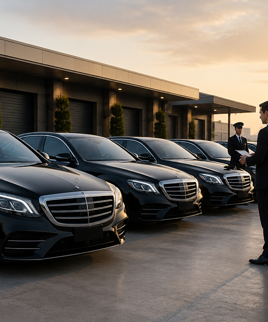 Black sedan fleet lined up for corporate dispatch standards review